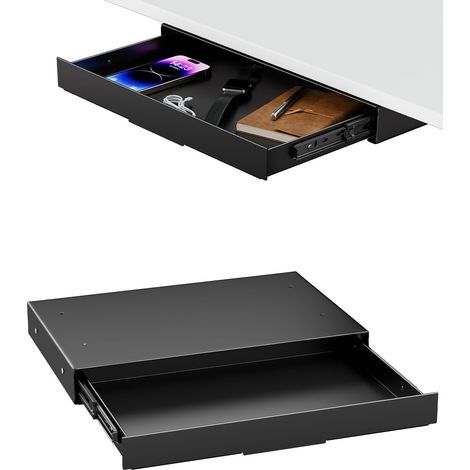 Tiroir de Rangement sous Bureau 375mm de large,Charge Max 8 kg (1/5)
