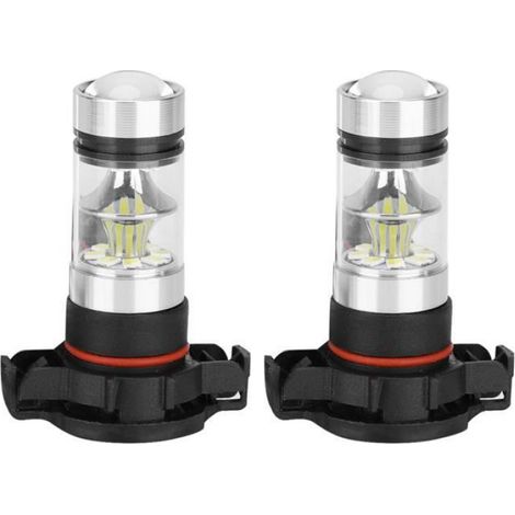 Mothinessto Ampoule LED 2 pièces 12-24V 100W 6000K blanc voiture LED lumineuse ampoules antibrouillard pour Jeep auto feux (1/4)