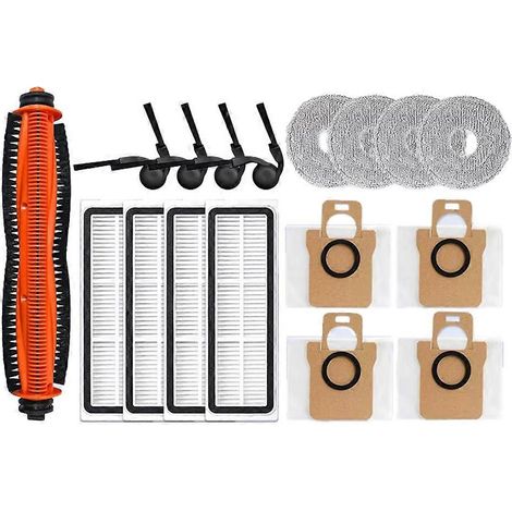 Accessoires pour aspirateur robot Xiaomi 5 PRO/OV21CN : brosse principale, lingette de nettoyage, filtre HEPA, sac à poussière, pièces de rechange (1/5)