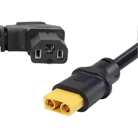 Câble de charge XT90 pour batterie de moto, connecteur femelle vers rallonge coudée à 3 broches (1/5)