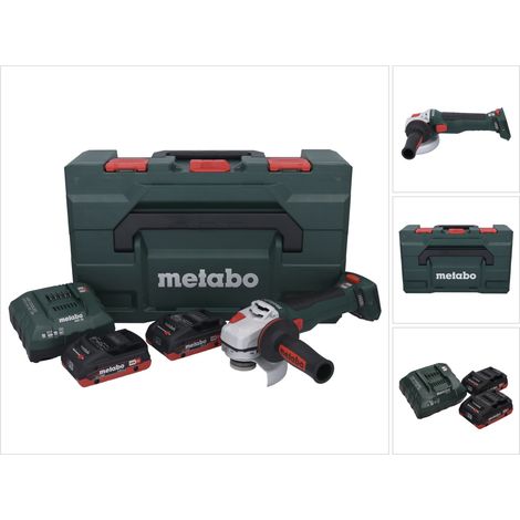 Metabo WB 18 LT BL 11-125 Quick amoladora angular sin cable 18 V 125 mm sin escobillas + 2x batería recargable 4,0 Ah + cargador + metaBOX (1/5)