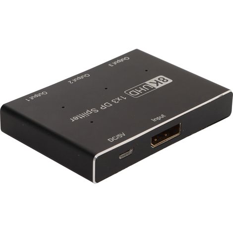 Répartiteur DisplayPort 1.4 Triple Moniteur Hub 1x3 MST/SST pour PC, Mac, iOS, Android (1/5)
