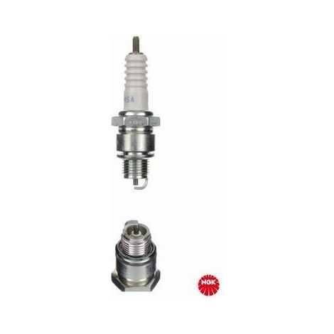 Bougie d'allumage BR8HSA Ø14mm Longueur Culot: 12.7mm Électrode Longue Cuivre Design Sp - Tige Filetée - Olive démontable (1/4)