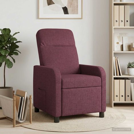 vidaXL Poltrona reclinabile Viola Tessuto (1/5)