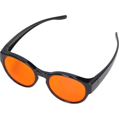 Blaulichtfilterbrille für Bildschirme, 400-nm-UV-Schutz, runder Rahmen für Gaming und Arbeit (1/5)