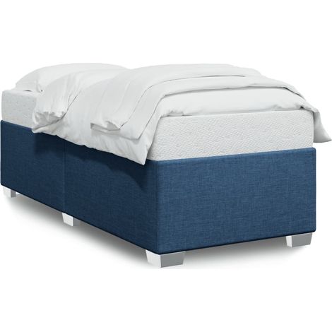Maison Exclusive - Estructura de cama sin colchón tela azul 90x19 (1/5)