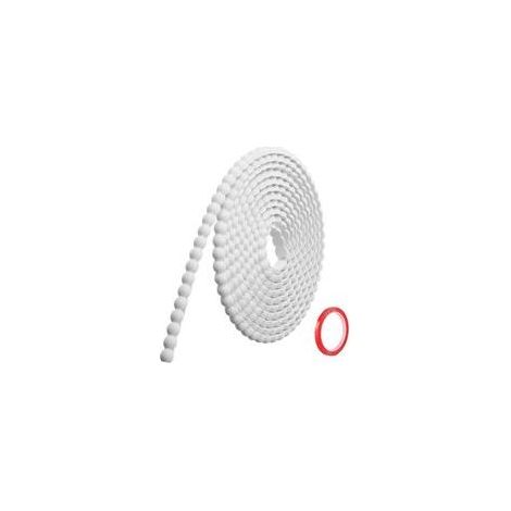 m x 10 mm weiße, selbstklebende Zierleiste aus flexiblem PVC mit 3D-Wulstkante, wasserabweisende Abschlussleiste für Spiegelrahmen (1/5)