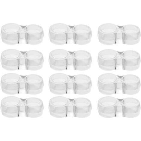 Door handle protection - set of 12 transparent double door handle protectors and wall protectors for window handles to protect against marks (1/4)