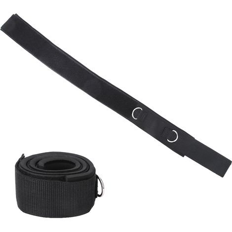 Anneau élastique 2D en coton noir, corde élastique pour cheville et cuisse, accessoire de musculation et de fitness pour les jambes, réglable.