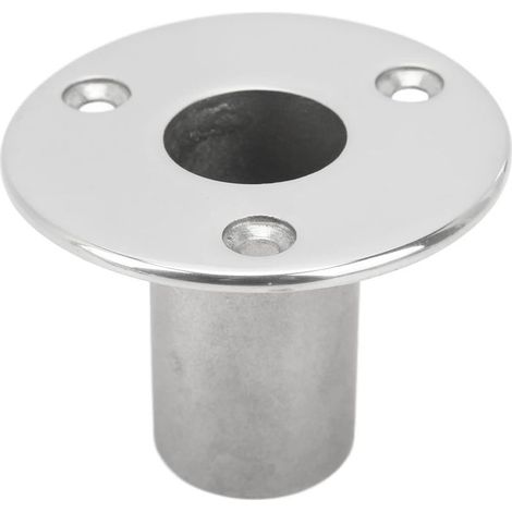 Raccord de Main Courante de Bateau, 25 mm/0,98in 90 ° Support de Tube de Pont Encastré Base de Fixation de Main Courante, Base de Tube de Main Courante en Acier Inoxydable pour Yacht Marine (1/5)