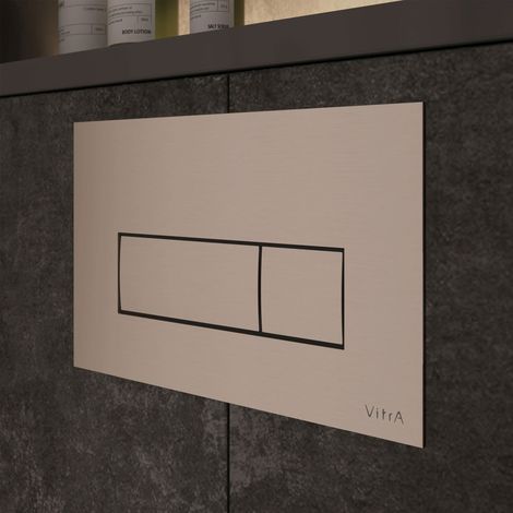 Vitra Loop Square Dual Flush Plate - Brushed Nickel