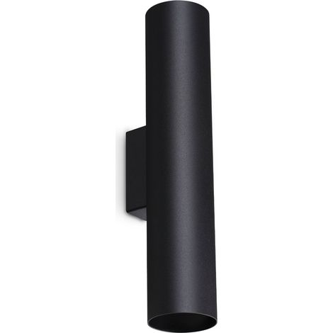 Ideal Lux Applique moderna Look 2 luci GU10 nero alluminio vetro