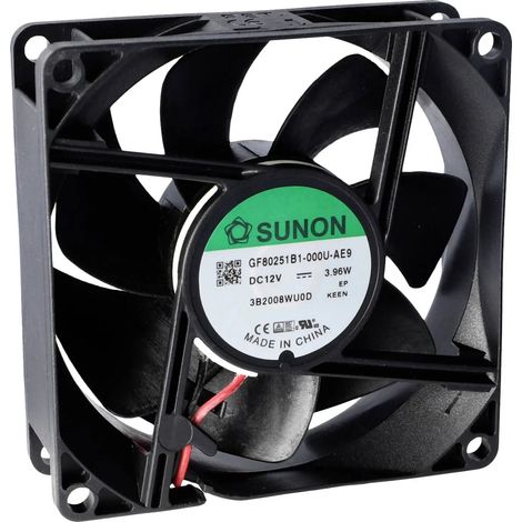 [NEUWERTIG] B-Ware Sunon Dc Axiallüfter Serie Ge Gf Lüfter Ventilator 80x80x25mm Schwarz