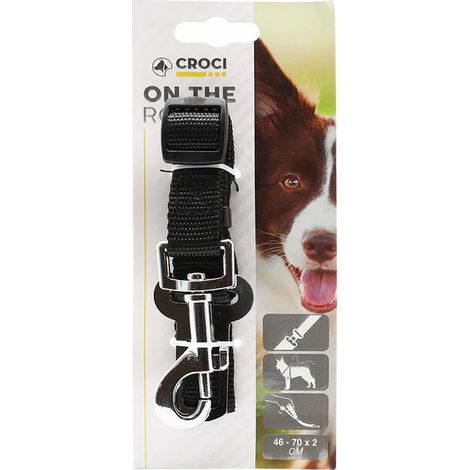 Set 3 pezzi Gancio Per Cintura Di Sicurezza auto per cani 2 x 46-70 cm (1/4)