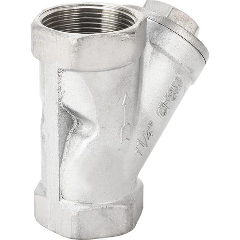 Crépine de Type Y, 1-1/4 Pouce DN32 304 en Acier Inoxydable à Double Couche, Structure en Maille, Tuyau de Vanne, Filtre en Y pour Eau, Pétrole et Gaz