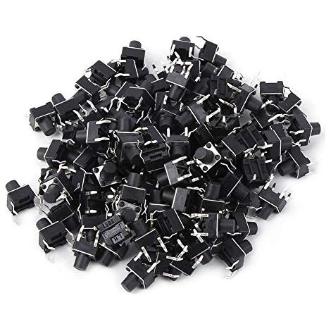 100Pcs Interrupteur Tactile 6x6x7mm Micro Bouton Poussoir Momentané pour Carte Circuit Imprimé PCB Composant Électronique (1/5)