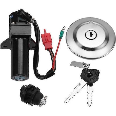 Kit de verrouillage pour moto YBR125 (2007-2014) : contacteur d'allumage électrique, bouchon de réservoir d'essence, clé de verrouillage de selle. (1/5)