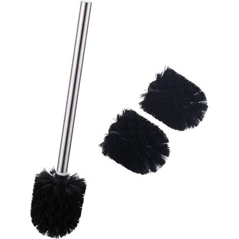 Black Toilet Brush - Luxury Toilet Set - Black Toilet Brush with Stainless Steel Handle (1/5)
