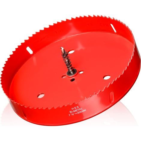 AIDUCHO 200mm M42 Lochsäge mit Sechskantadapter für Eisen, Aluminium, Gipskarton, Rohre, Kunststoffe und Metalle (1 Stück) (1/5)