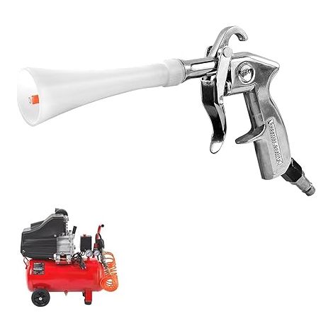 Pistolet de Nettoyage à Air Comprimé, 6-9 Bar Pistolet Air Comprimé, Haute Pression Soufflette Air Comprimé, pour Nettoyer les Voitures, Les Sols et Les Plafonds (1/5)