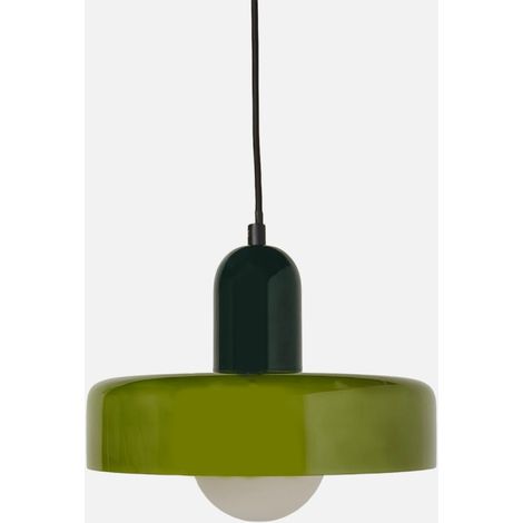 Lampada a sospensione da interno in vetro e metallo, Ø25cm (1/2)