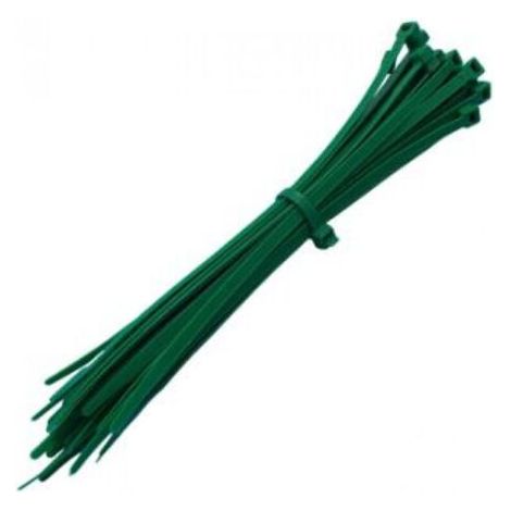 AHLSEN 100 Attache Cable Universels VERT -3.6x200mm- Serre Cable et Collier de Serrage Plastique – Solution de Gestion de Câbles Efficace et Robuste - Attaches Cable Vert de Haute Qualité