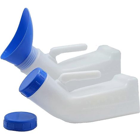 Set mit 2 Unisex-Urinalen mit Auslaufschutz und Schraubverschluss (1/5)