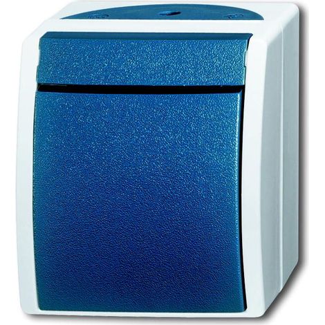 Busch-Jaeger Aufputz Taster Ocean, Feuchtraum, 2621 W-53 Busch-Jaeger