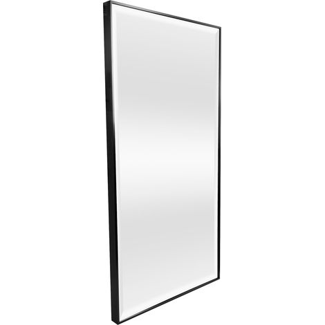 Espejo de pared rectangular 102 x 52 cm negro 030007924