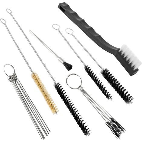 Kit de Nettoyage pour Pistolet à Peinture 21 Pièces, Kit de Nettoyage Pistolet Pulvérisateur HVLP, Brosses Nylon, Brosses Spirales et Aiguilles Buses, pour Aérographe, Machine Tatouer, Pulvérisateur (1/5)