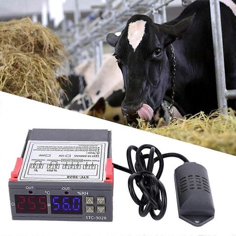 Thermostat et hygrostat numérique pour incubateur et réfrigérateur - 110 à 220 V (1/4)