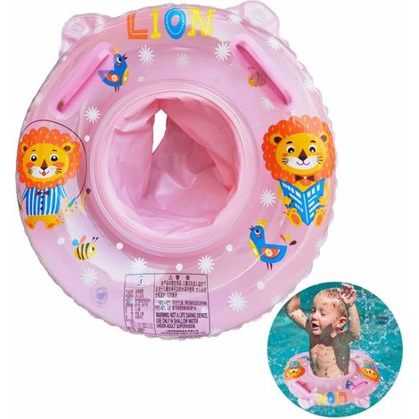 DEESSE SHOP - Flotteurs d'anneau de natation pour bébé, anneau de natation gonflable avec siège de sécurité, anneaux flottants de natation en PVC pour bébés de 6 à 36 mois (1/5)