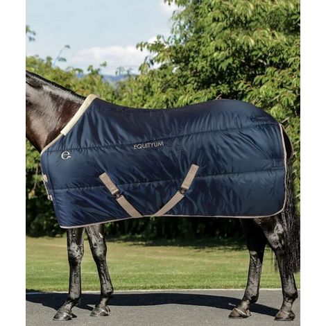 155 cm, BLU: Coperta da Box modello Kora imbottitura 250 g tessuto esterno 420 D con bordo in pelo