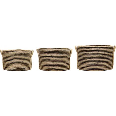 Lot de 3 paniers de rangement Dungi h 20 cm (1/5)