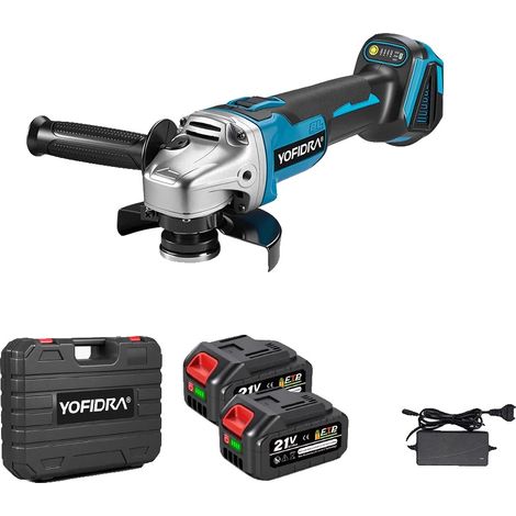 Smerigliatrice angolare, senza fili, sistema a 4 velocità, 2 set di batterie tipo B (1/2)