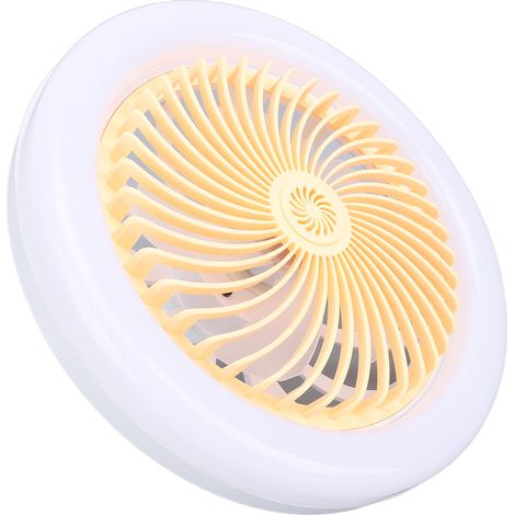 Ventilateur de plafond avec éclairage, télécommande, diffuseur d'arômes, 3 vitesses de ventilation, 3 couleurs d'éclairage, intensité variable, tête pivotante amovible, LED jaune, idéal pour la chambr (1/5)