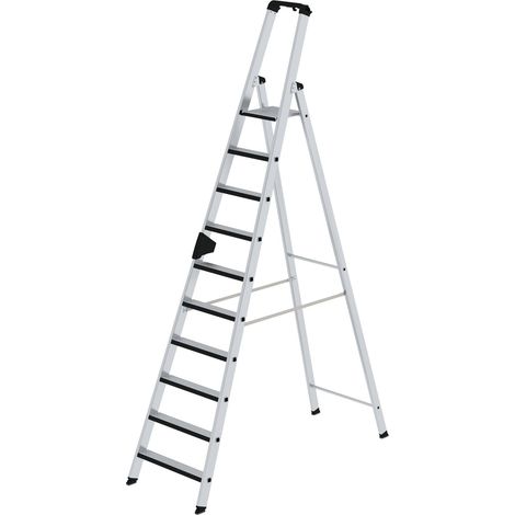 Günzburger Steigtechnik Escabeau à marches accessible d'un côté avec clip-step relax 10 marches - 042110 (1/4)