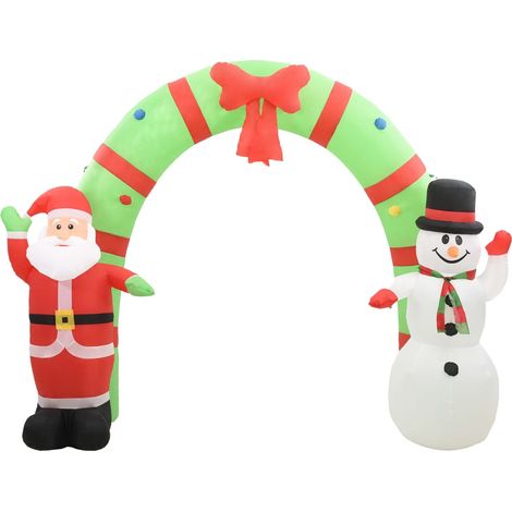 Arche gonflable avec Père Noël,Décoration de Noël et bonhomme de neige LED 223 cm CFW35925 (1/5)