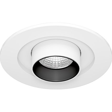 Mini Spot Encastré Led Oxo R 6W 42° Avec Sélecteur De Température 2700K/3200K/4000K Blanc Mat - Orientable Et Rétractable - Beneito & Faure (1/5)
