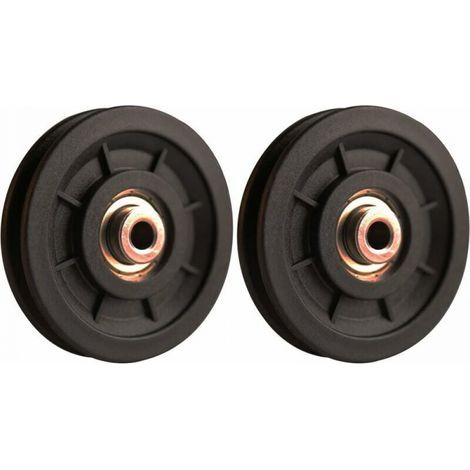 Cyslmuk – Roue de poulie nylon 90 mm – Capacité de charge 500kg – Pour équipements de fitness et systèmes de porte – Installation facile (1/5)