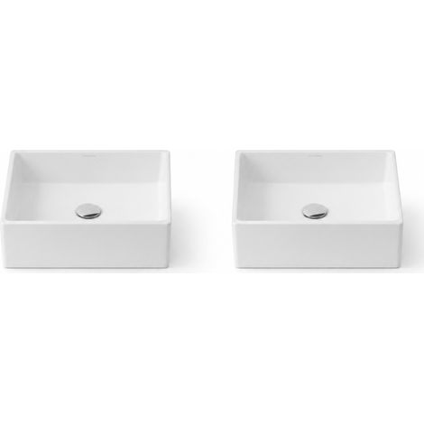 Conjunto de dos lavabos sobre encimera JACOB DELAFON Delta 50x40 blanco (1/5)