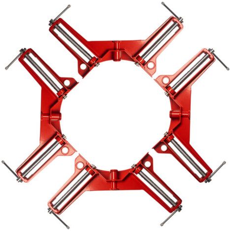 4 pièces Pince à Angle Droit à 90 Degrés, Serre Joint Angle Droit Etau D'Angle Reglable à Bois Ensemble Pour Cadre Multi Photo Wedge Menuiserie Soudure (1/5)