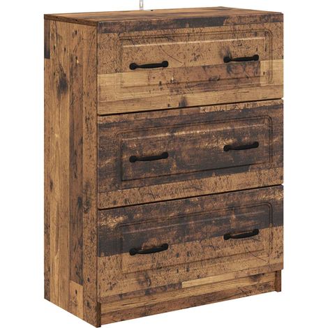 Schubladenschrank Altholz 66 x 34,5 x 87 cm Holzwerkstoff vidaXL