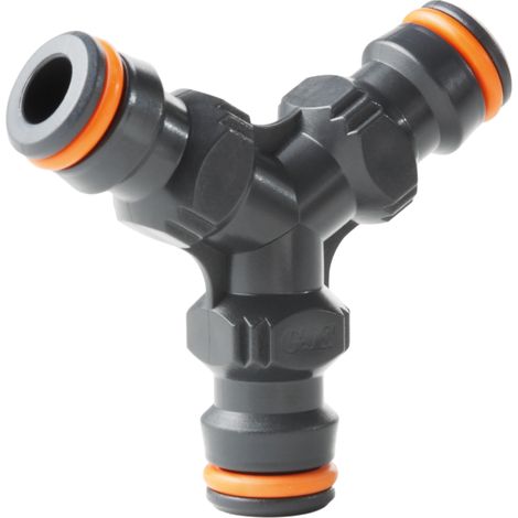 Ewuaqua Y-Stück 72046 3-Wege Verbinder aus Kunststoff, Gardena kompatibel