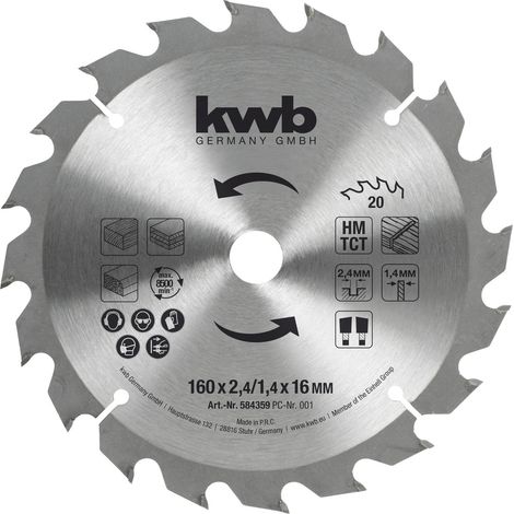 kwb 584359 Kreissägeblatt 160 x 16 mm 1 St. (1/4)