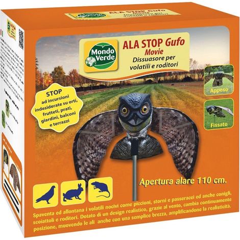 Dissuasore Ala Stop Gufo Movie con Supporto - Apertura Alare 110 cm (1/6)