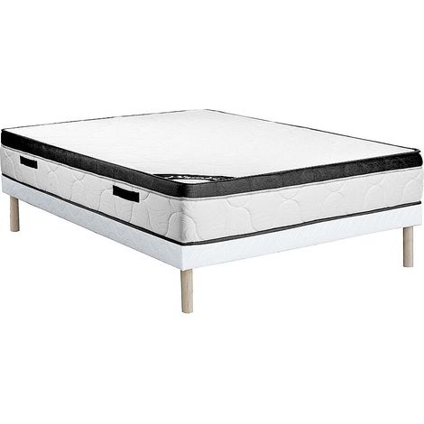 Ensemble 160 x 200 cm sommier tapissier + matelas mousse ép.30cm - SOLAK de YSMÉE