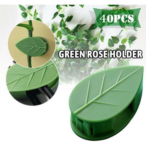 Guirnalda de hiedra, clips autoadhesivos para plantas, 40 piezas – soporte para plantas, guía para plantas, abrazaderas para plantas - enredaderas, guirnalda de plantas, plantas artificiales, marco pa (1/5)