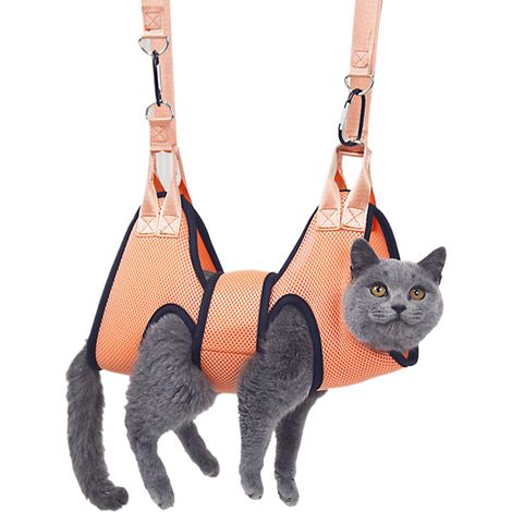 Hamaca para el cuidado de gatos Cortauñas ergonómico Un accesorio versátil para el hogar, spas, cuidado de uñas y baño. Talla M, 53 x 42,5 cm (largo x ancho x alto), 10,5 cm (alto), apta para gatos (1/5)