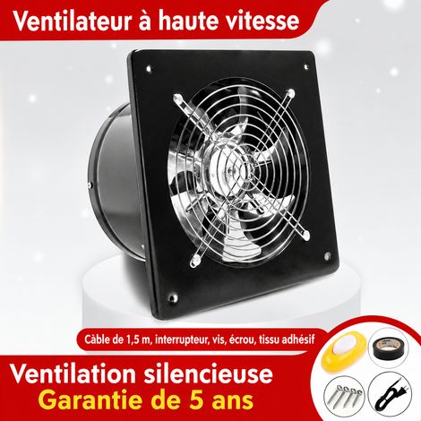 Extracteur d'air silencieux noir 4 pouces Ø 98 mm moteur cuivre avec cadeau noir 98mm réf 0610 1 kg – Livraison gratuite